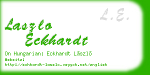 laszlo eckhardt business card