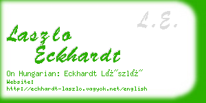 laszlo eckhardt business card